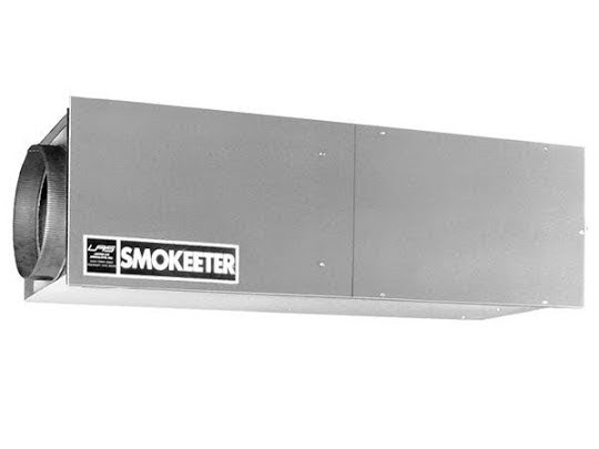 Smokeeter FS smoke eater for bar in black and white.
